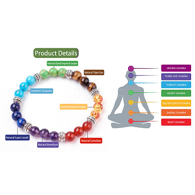 Gemstone Stretch Bracelets BJEW-P179-01-1