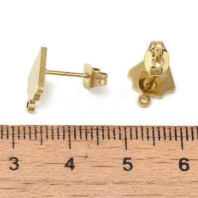 Ion Plating(IP) 304 Stainless Steel Stud Earring Findings STAS-I206-79G-1