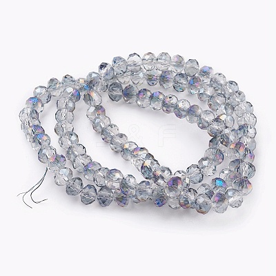 Electroplate Glass Beads Strands GLAA-K027-HR-B-1