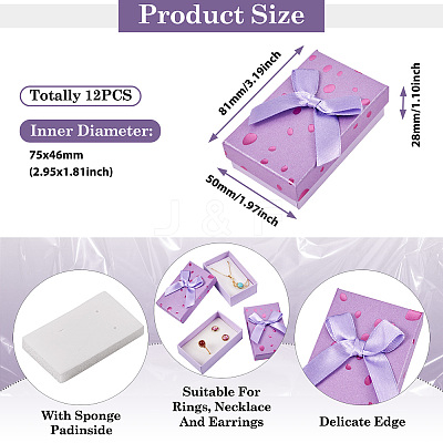 Polka Dot Pattern Cardboard Jewelry Packaging Boxes LS-CON-TAC0011-04B-04-1