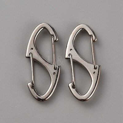 Zinc Alloy Double Snap Hook Spring Keychain Clasps FIND-WH0155-013P-1