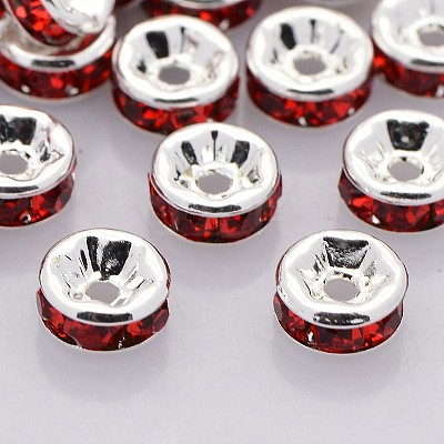 Brass Rhinestone Spacer Beads RB-A014-Z8mm-21S-NF-1