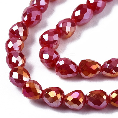 Opaque Glass Beads Strands X-EGLA-T008-16I-1