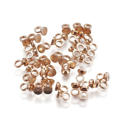 Brass Bead Cap Bails X-KK-F792-06LG-1