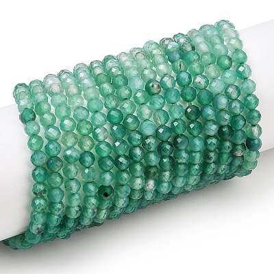 Natural Green Onyx Agate Beads Strands G-L633-A01-3mm-1