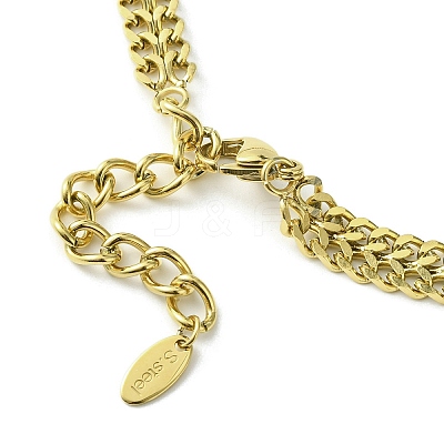 Chunky with Cubic Zirconia Necklaces NJEW-Q322-02G-1