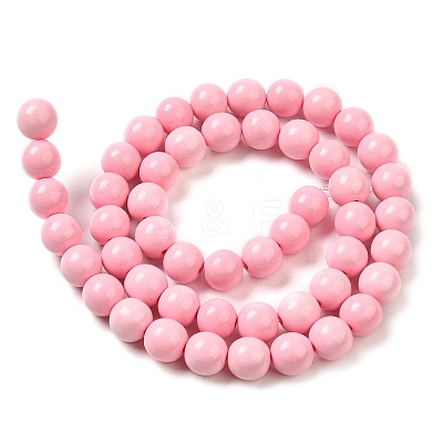 Synthetic Ocean White Jade Beads Strands G-S254-8mm-B01-1
