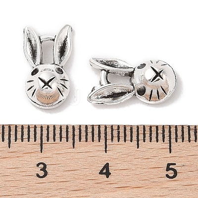 Tibetan Style Zinc Alloy Bunny Pendants X-TIBEP-R334-037AS-RS-1
