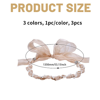 3Pcs 3 Colors Nylon Hat Bands DIY-CA0007-93-1