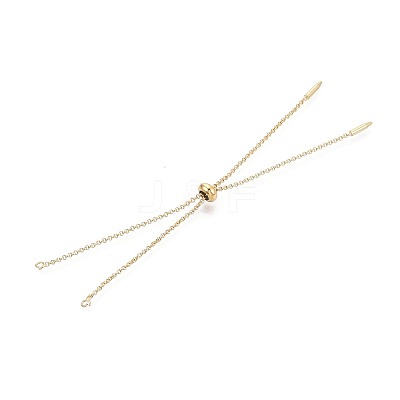 Adjustable Brass Slider Bracelets Making KK-T059-01G-NF-1