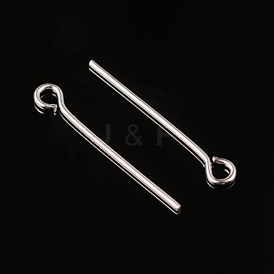 Silver Color Plated Brass Eye Pin Jewery Making Findings X-EPC2.0cm-S-1