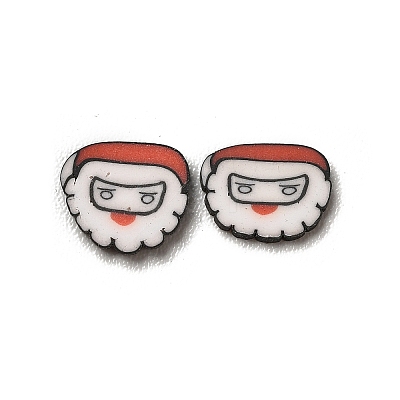 Christmas Theme Handmade Polymer Clay Cabochons CLAY-P002-02C-1