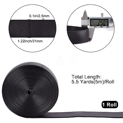 Flat PU Imitation Leather Cord LC-WH0006-05A-02-1