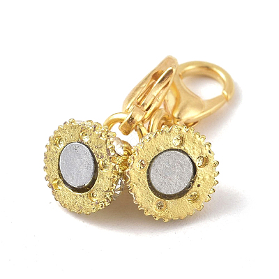 Alloy Rhinestone Magnetic Clasps ALRI-TAC0001-01G-1