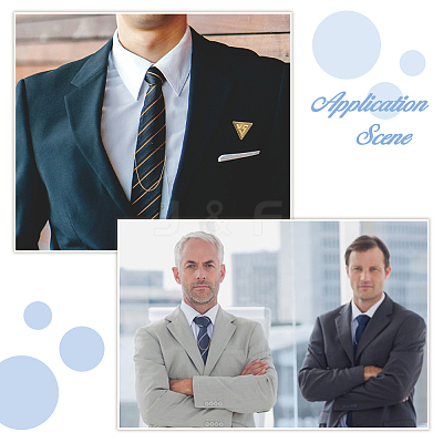 2Pcs 2 Colors Brass Button Attachment Tie Clips AJEW-HS0001-13A-1