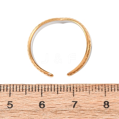 304 Stainless Steel Cuff Open Rings for Women SA-CBABC9E-05E-GP-1