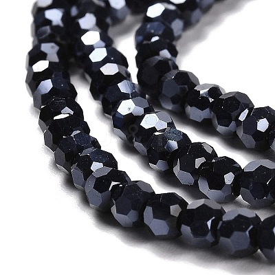 Electroplate Opaque Glass Beads Strands EGLA-A035-P4mm-A18-1