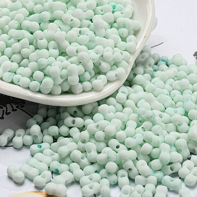 Macaron Color Opaque Frosted Glass Seed Beads SEED-K009-12B-07-1