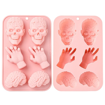 Skull Hand Brain Shaped Silicone Molds ST-CJ0043-058-1