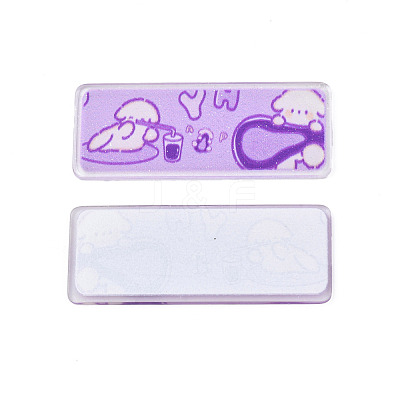 Transparent Printed Acrylic Cabochons TACR-N016-22-1