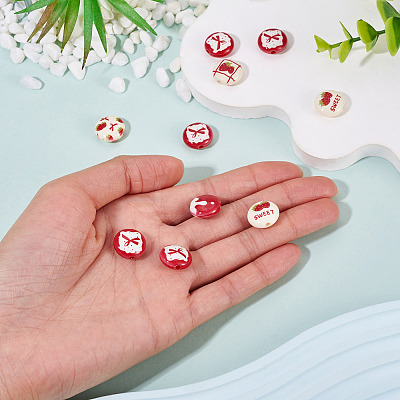 Christmas Opaque Acrylic Beads SACR-TAC0015-01M-1