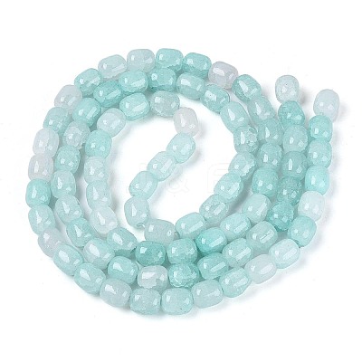 Baking Paint Crackle Glass Beads Strands DGLA-N019-01B-09-1