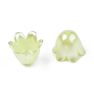 Spray Paint ABS Plastic Imitation Pearl Beads MACR-N013-001E-1