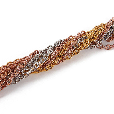 304 Stainless Steel Cable Chain Necklace Making STAS-P045-01-1