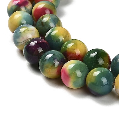Dyed Natural Agate Beads Strands G-G203-09D-10mm-1