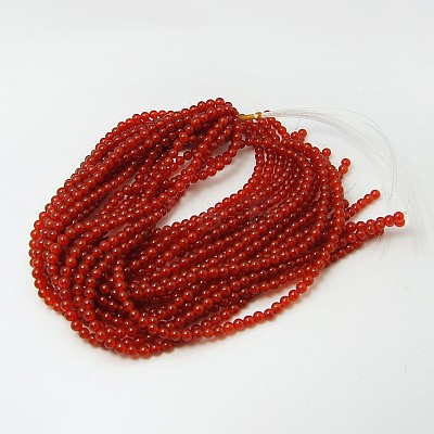 Natural Carnelian Bead Strands X-G-G338-6mm-01-1