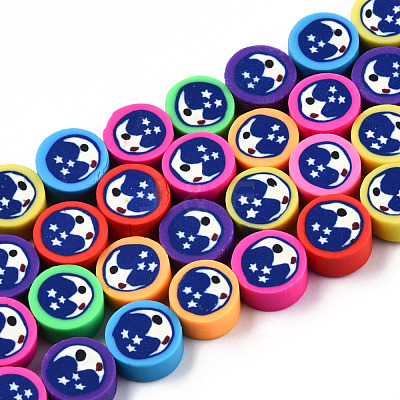 Handmade Polymer Clay Beads Strands CLAY-T020-38-1