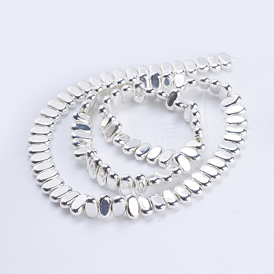 Electroplate Non-magnetic Synthetic Hematite Beads Strands G-J382-4x8x2mm-B04-1