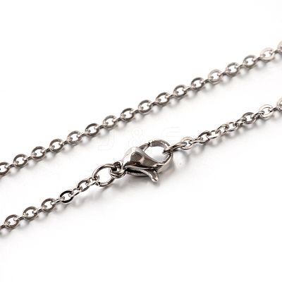 Tarnish Resistant 304 Stainless Steel Cable Chain Necklace STAS-M174-026P-1