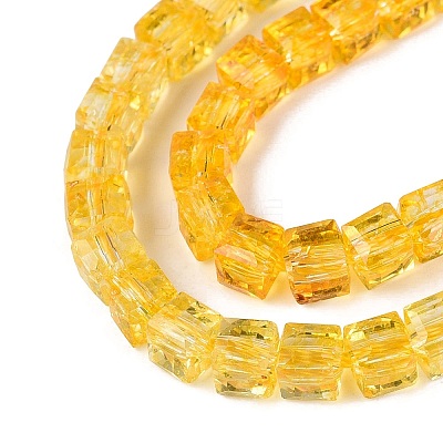Crackle Transparent Glass Beads Strands GLAA-N062-4mm-07-1