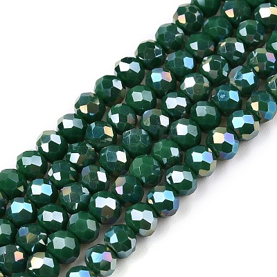 Electroplate Glass Beads Strands LS-EGLA-A044-P4mm-B09-1