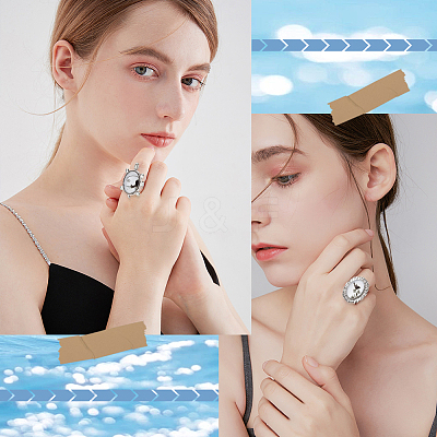 DIY Blank Dome Finger Rings Making Kit DIY-SC0022-24-1