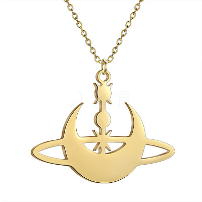 304 Stainless Steel Laser Cut Pendant Necklaces FS-WGA4904-21-1