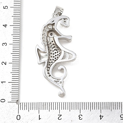 Ocean Brass Micro Pave Cubic Zirconia Pendants LS-KK-K411-04A-P-1