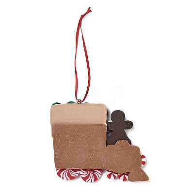 Christmas Car Handmade Polymer Clay Pendant Decorations LS-HJEW-P017-03E-1