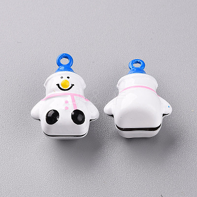 Baking Paint Brass Bell Pendants LS-KKB-S002-015A-1