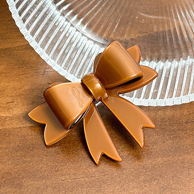 Bowknot Cellulose Acetate Alligator Hair Clips PW-WG9DB58-02-1