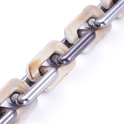 Handmade Acrylic Cable Chains AJEW-JB00673-04-1
