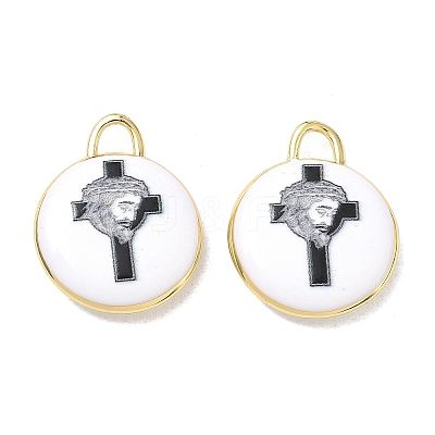 Printed Brass Pendants KK-CBAF9BC-13G-01-1
