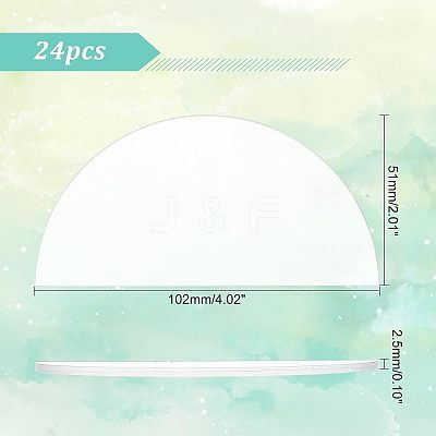 24Pcs Acrylic Wedding Place Card AJEW-FG0002-07-1