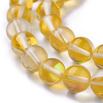 Synthetic Moonstone Beads Strands G-F143-8mm-14-1
