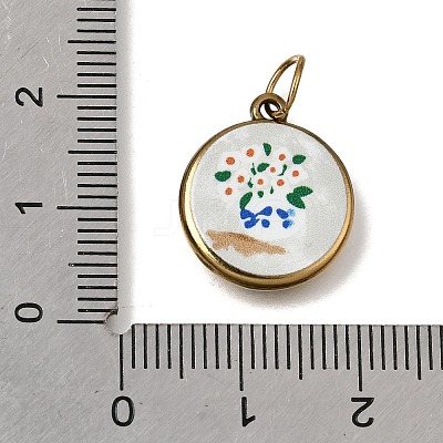 Double-sided Printed 304 Stainless Steel Pendants SA-CBA45D9-01B-1