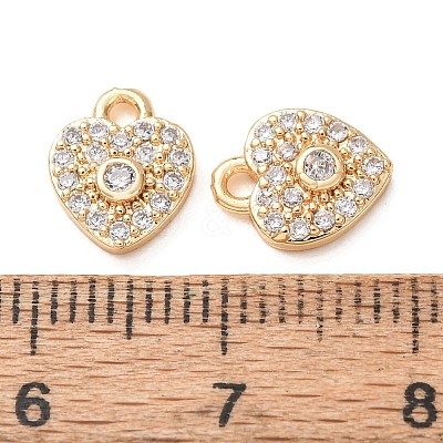 Brass Micro Pave Cubic Zirconia Charms CU-K002-01D-1