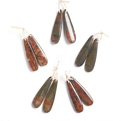Natural Picasso Jasper Pendants G-G827-03A-1