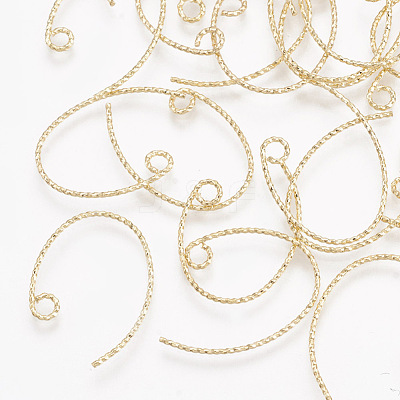 Brass Earring Hooks KK-S348-032-1