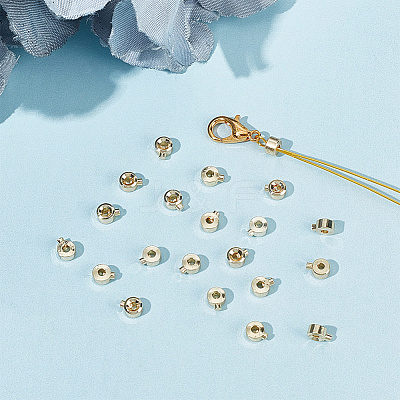 60Pcs Brass Crimp Beads KK-AR0003-26-1